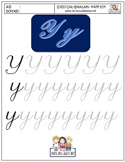 z harfi çizgi çalışması